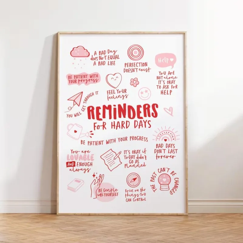Health & Wellness Llc - Recordatorios para los días difíciles, decoración
