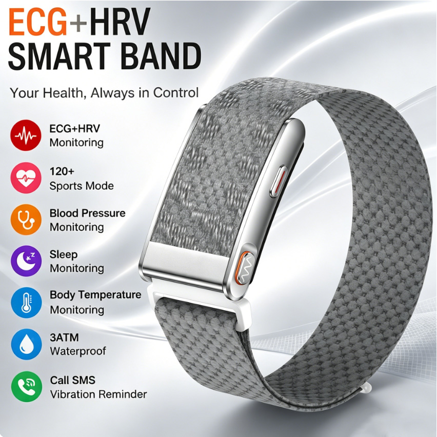 Health Wellness Bracelet - Pulsera Inteligente de Salud con ECG,