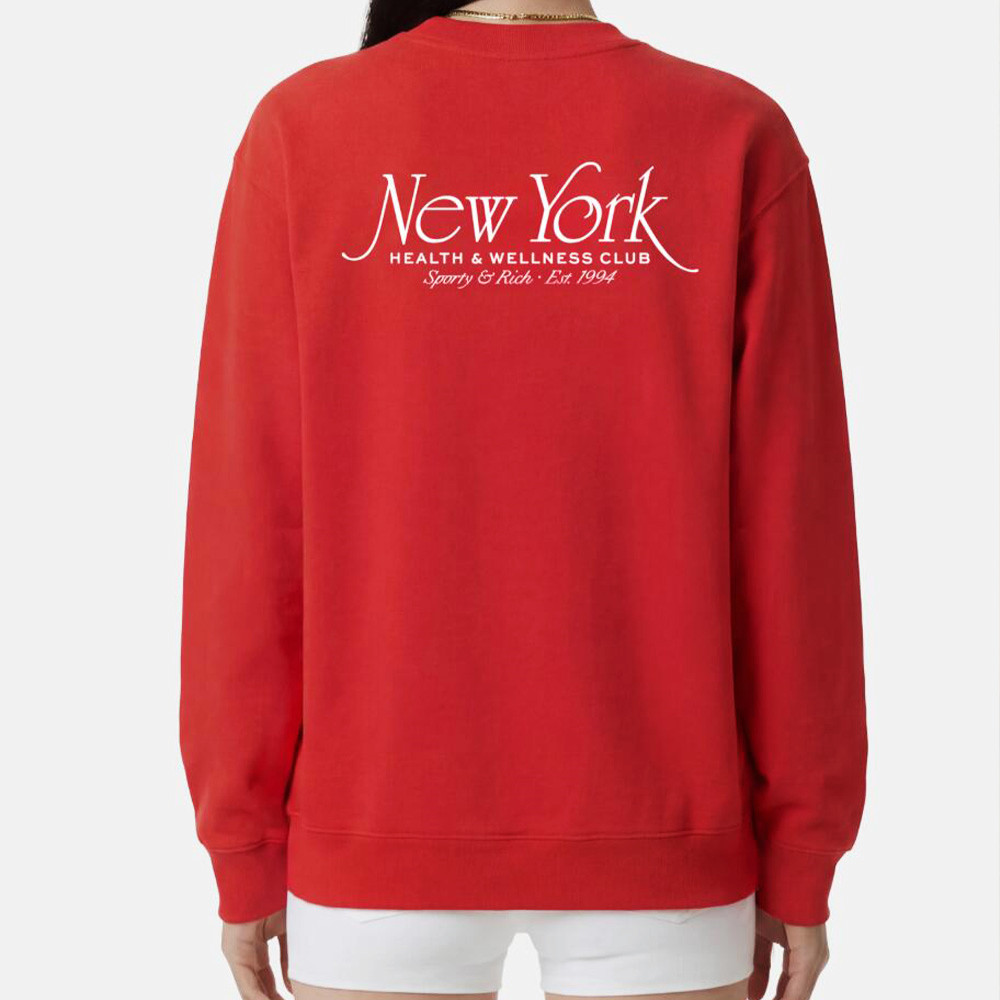 Sudadera Roja para Mujer con E - Health Wellness New York reseña y precio