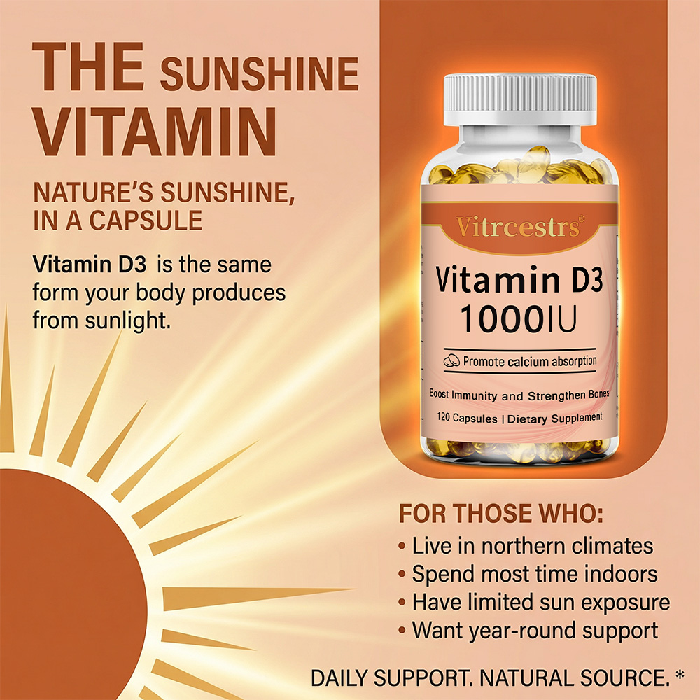 Cápsulas de Vitamina D3 1000 U - Health Wellness And reseña y precio
