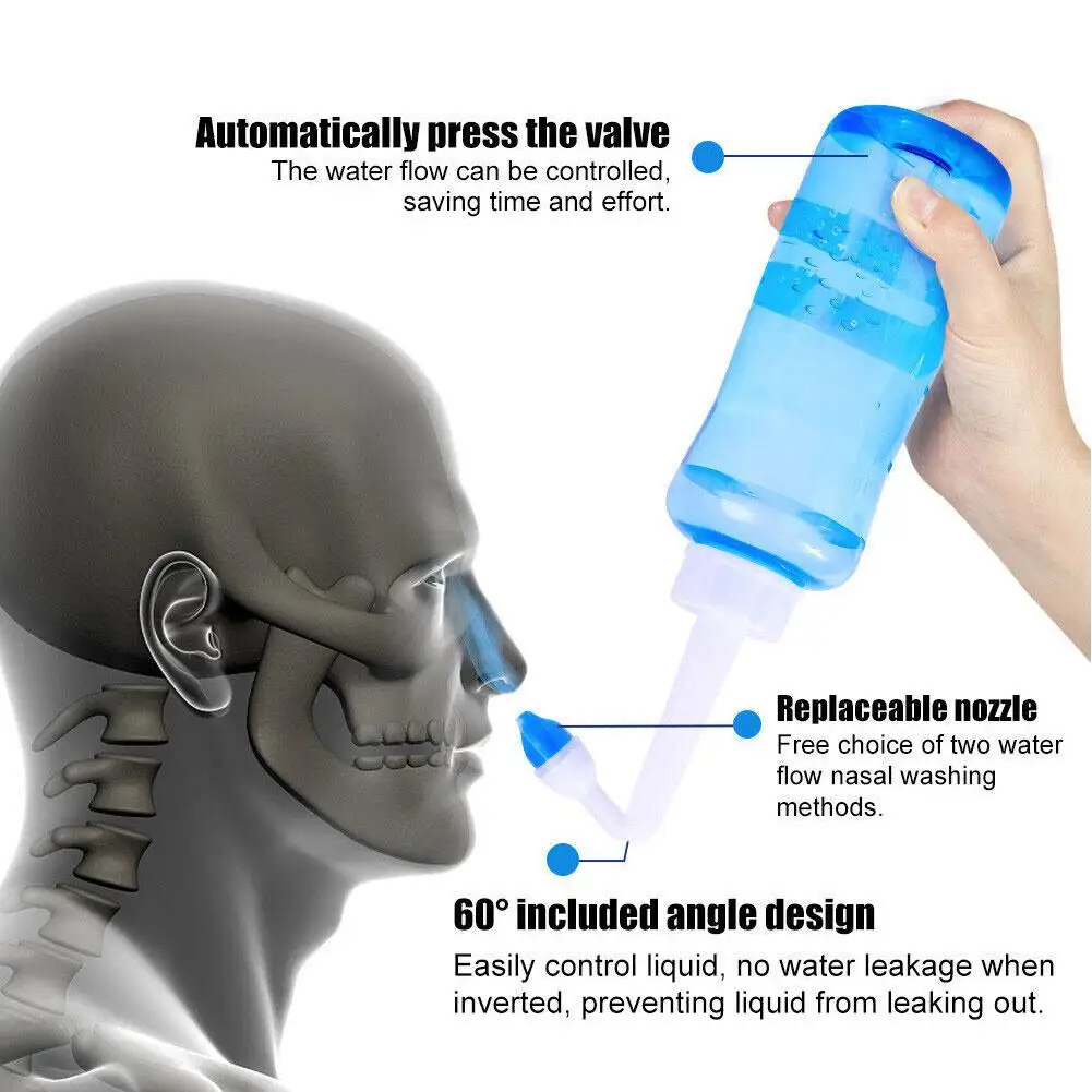 Limpiador de lavado de nariz d - Neti Pot Nasal Rinse reseña y precio